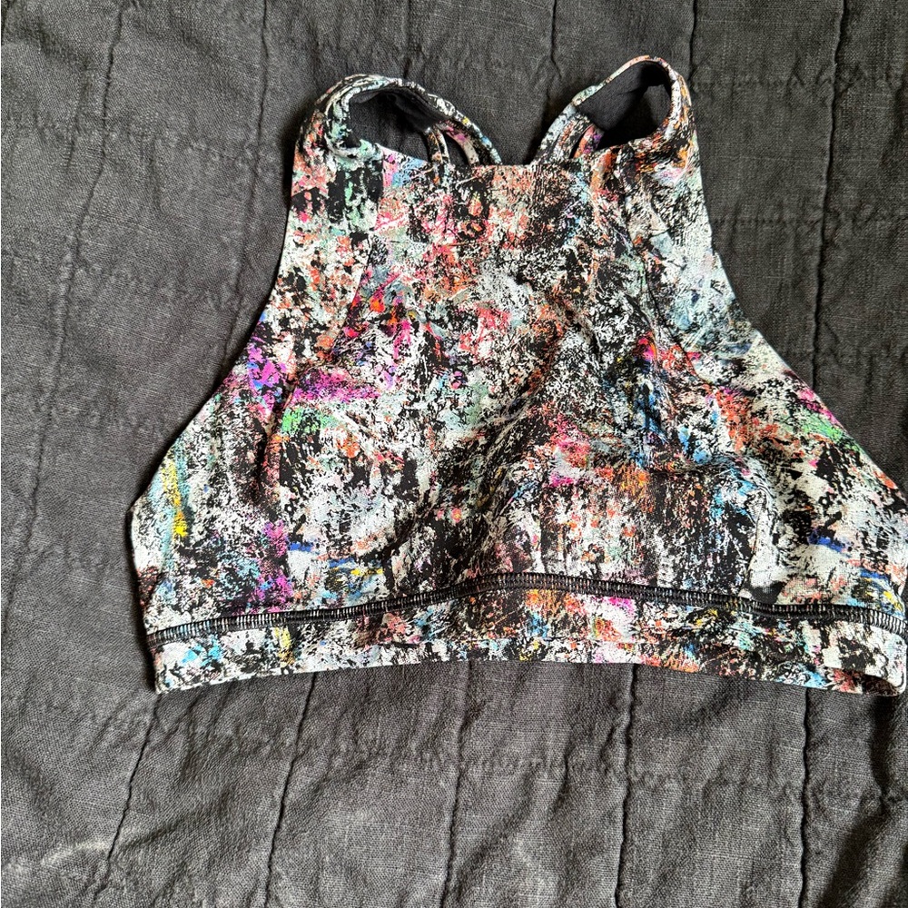 Colorful High Neck l Sports Bra